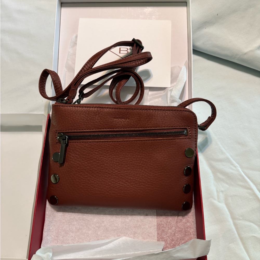 Hammitt Brown Crossbody Bag with Smooth Leather Finish